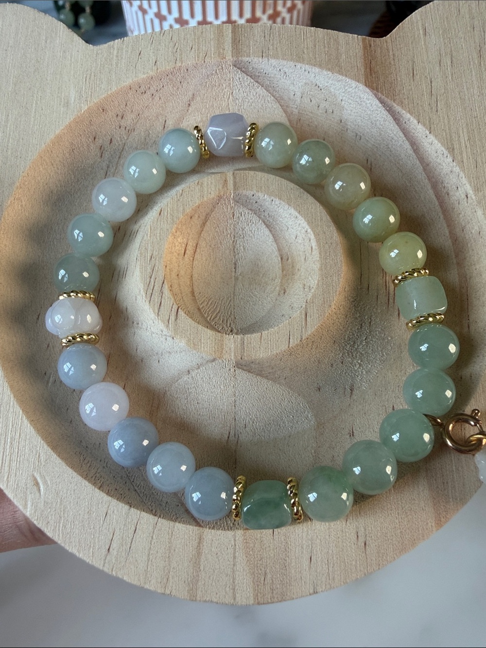 Myanmar jadeite type A multiple color beads